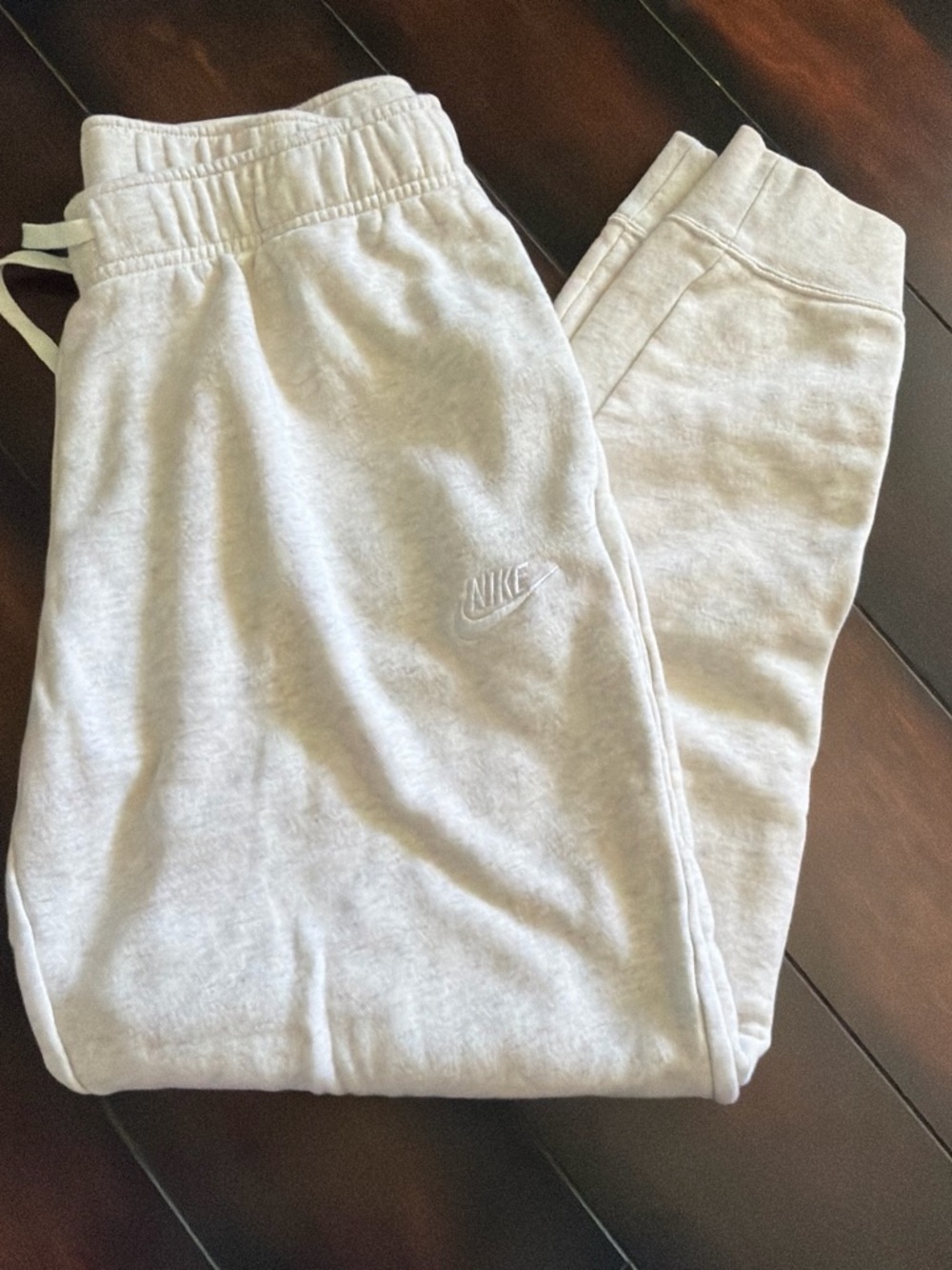 Nike Light Gray/White Jogger Sweatpants